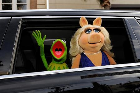 Kermit und seine Ex Miss Piggy bei der Premiere von 