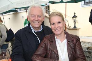 Strahlendes Paar: Rüdiger Grube und Cornelia Poletto bei einer Veranstaltung im Mai