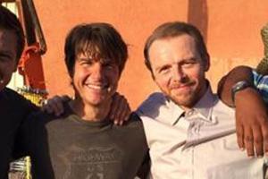 Simon Pegg (2.v.r.) wollte nur ein bisschen Werbung für seinen neuen Film machen, doch da gab es ein kleines Missverständnis.