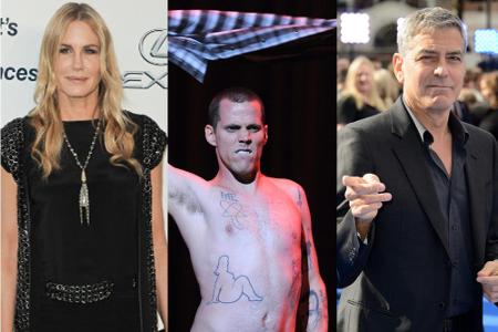Lassen sich nicht so schnell einschüchtern: Daryl Hannah, Steve-O und George Clooney (v.l.)