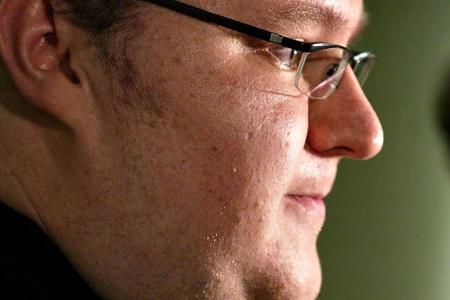 Kim Schmitz alias Kim Dotcom bei einem Gerichtstermin in München