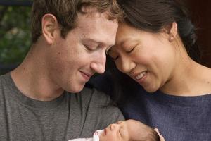 Mark Zuckerberg mit seiner Priscilla und Töchterchen Max