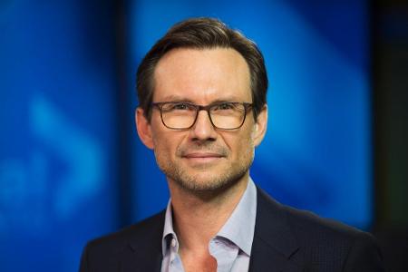Christian Slater bei einem Fernsehauftritt im September