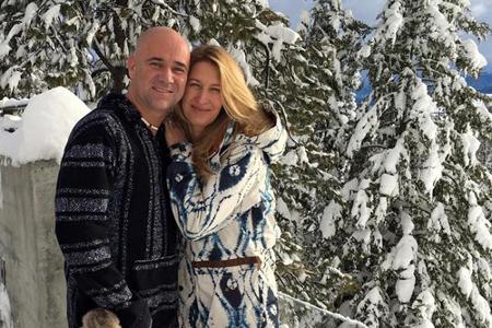 Weihnachten, wie es sein sollte: Andre Agassi und Steffi Graf feiern mit Schnee