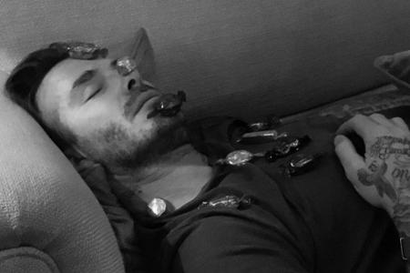 David Beckham im Schlaf erwischt