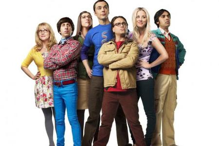 Wann immer es Sheldon Cooper (blaues Shirt) schlecht geht, müssen seine Freunde das Katzentanzlied anstimmen