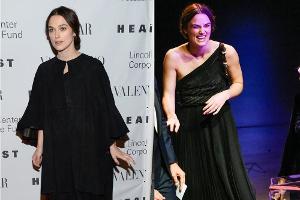 Keira Knightley vor (l.) und während (r.) der Preisverleihung