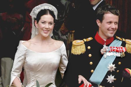 Auch in Dänemark ist die Braut wunderschön und die Schleppe meterlang: Kronprinz Frederik (47) heiratet seine Australierin M...