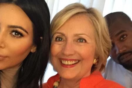 Selfie-Queen Kim Kardashian (34) ließ sich bei ihrem Bild mit US-Präsidentschaftskandidatin Hillary Clinton (67) von Ehemann...