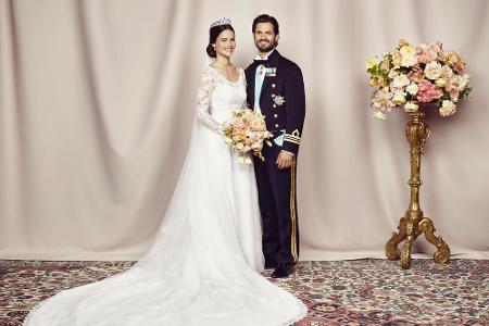 Was für ein Traumkleid: Sofia Helqvist bei ihrer Hochzeit in einem Kleid der schwedischen Designerin Ida Sjöstedt.