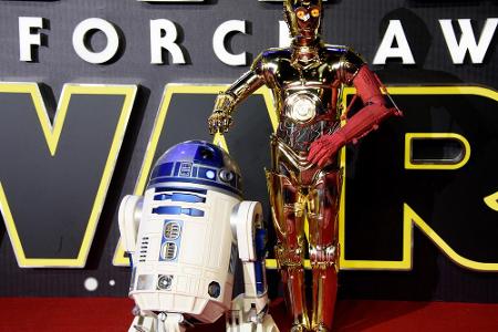C-3PO und R2-D2 freuten sich ebenfalls über das Blitzlichtgewitter in der britischen Hauptstadt.