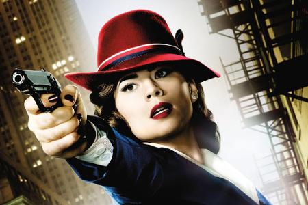Hayley Atwell als schlagfertige Powerfrau Peggy in der neuen Marvel-Serie 