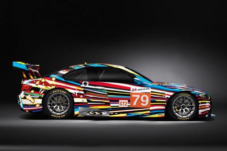 Ein Highlight unter den rollenden Kunstwerken ist der von Jeff Koogs gestaltete M3 GT2