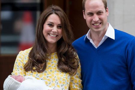 Royal Baby II: Prinzessin Charlotte erholt sich noch von der Geburt; dafür sind die Eltern, Herzogin Kate und Prinz William,...