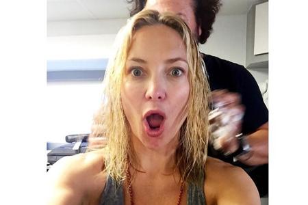 Schnipp, schnapp, Haare ab: Kate Hudson scheint schockiert