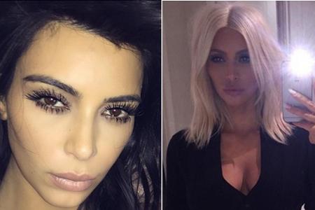 Kim Kardashian wechselte während der Pariser Fashion Week von rassigem Schwarz zu kühlem Platin-Blond