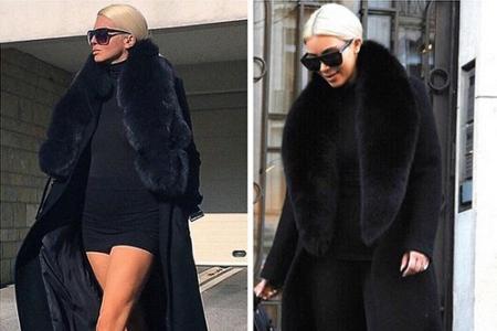 Wer ist hier wer? Kim Kardashian (re.) und Sängerin Jelena Karleusa sehen sich zum Verwechseln ähnlich