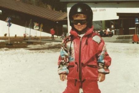 Der kleine Mario Götze auf Skiern