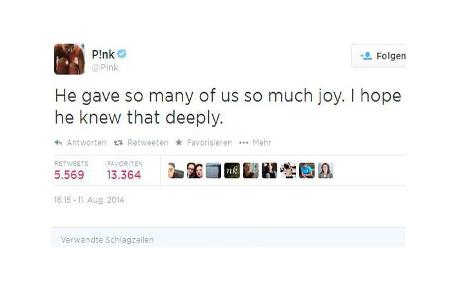 Trauer Robin Williams, pink