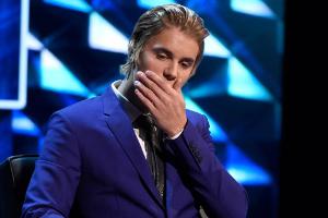 Einige Aussagen gaben Bieber offensichtlich zu denken. Der Pop-Star beim "Roast".