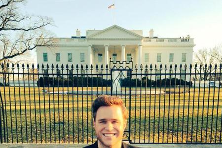 Olly Murs vor dem Weißen Haus in Washington D.C.