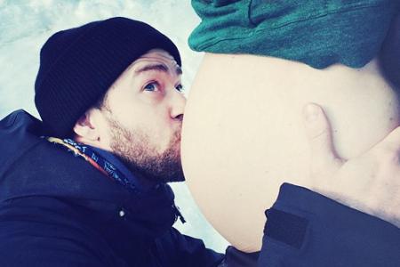 Justin Timberlake findet Jessica Biels Baby-Bauch zum Knutschen