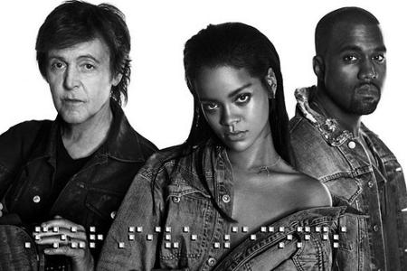 Top-Trio für die Grammy-Show: Paul McCartney, Rihanna und Kanye West (re.)