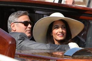 George und Amal Clooney während ihrer Hochzeitsfeierlichkeiten in Venedig