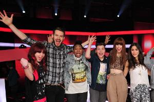 Johannes Strate und Lena Mayer-Landrut mit ihren Finalisten 2014 - Dieses Jahr ist auch Mark Foster dabei