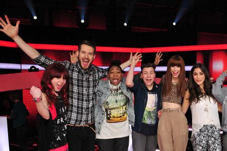 Johannes Strate und Lena Mayer-Landrut mit ihren Finalisten 2014 - Dieses Jahr ist auch Mark Foster dabei