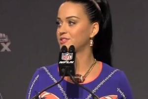 Katy Perry bei der Pressekonferenz zu ihrem Super-Bowl-Auftritt