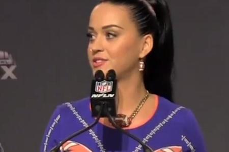Katy Perry bei der Pressekonferenz zu ihrem Super-Bowl-Auftritt