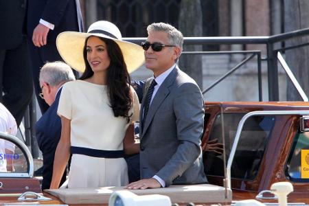 George Clooney mit seiner Liebsten bei der Traum-Hochzeit in Venedig