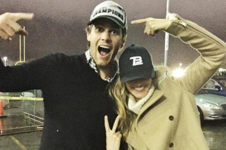Tom Brady und Ehefrau Gisele Bündchen feiern den Erfolg seines Football-Teams
