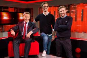 Ulrich Meyer mit Joko Winterscheidt und Klaas Heufer-Umlauf (v.l.n.r.)