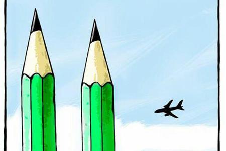 Bleistifte statt den Twin-Towers in New York