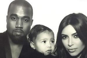 Eine der berühmtesten Familien der Welt: Kanye West mit Töchterchen North und Ehefrau Kim Kardashian