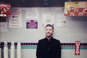 Justin Timberlake, nachdem er Taco Bell gestürmt hat