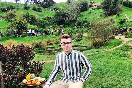 Sam Smith am Set von 