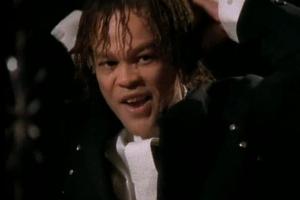 Johnny Kemp im Musikvideo zu "Just Got Paid"