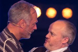 Ronald Schill und Hubert Kah beim Finale von "Promi Big Brother"