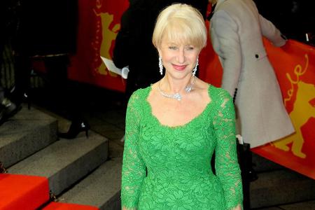 Grasgrün, aber nicht hinter den Ohren: Helen Mirren