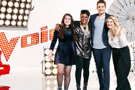 Die Finalisten der letzten Staffel: (v.l.) Lina Arndt, Marion Campbell, Andrei Vesa und Charley Ann Schmutzler