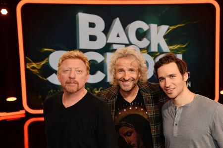 Boris Becker (l.) und Felix Neureuther (r.) zu Gast bei Thomas Gottschalk
