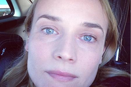 So wie Gott sie schuf: Bei diesem Schnappschuss verzichtete Diane Kruger auf ihr Make-up