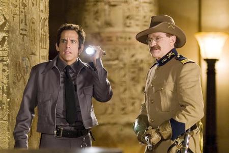 Larry (Ben Stiller, l.), Theodore Roosevelt (Robin Williams)