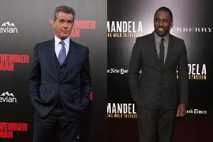 Pierce Brosnan (l.) sieht in Idris Elba einen potentiellen Bond-Nachfolger