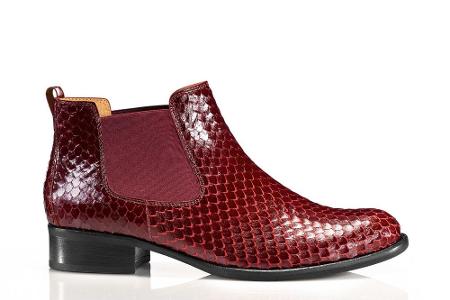 Rote Stiefeletten in Schlangenleder-Optik von Gabor