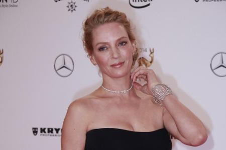 Uma Thurman kam persönlich, um ihren Bambi abzuholen