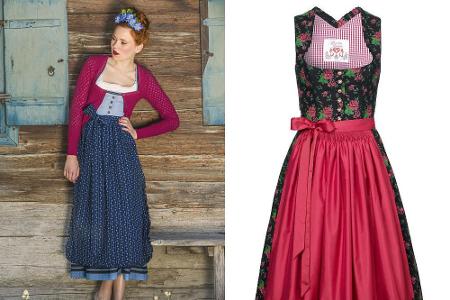 Mit kräftigen Farben und Blümchenmuster macht man beim Dirndlkauf nichts falsch